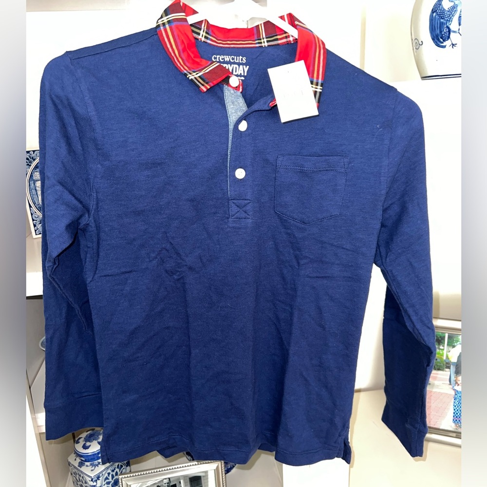 Crewcuts boys tartan collar shirt